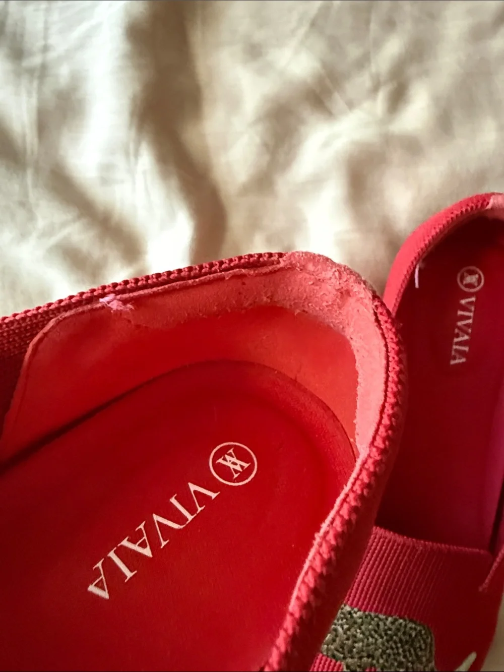 Vivaia Red leopard Cheetah Rounded Toe Audrey Loafers Size 37.5